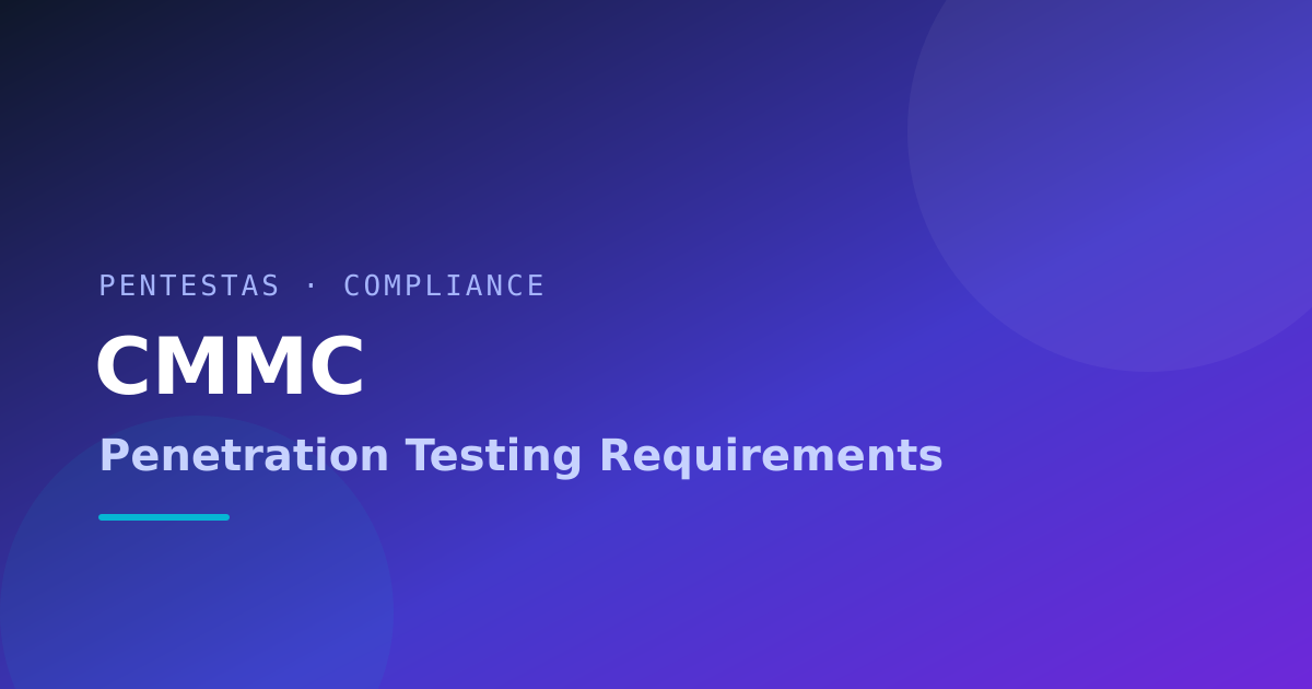 CMMC penetration testing requirements