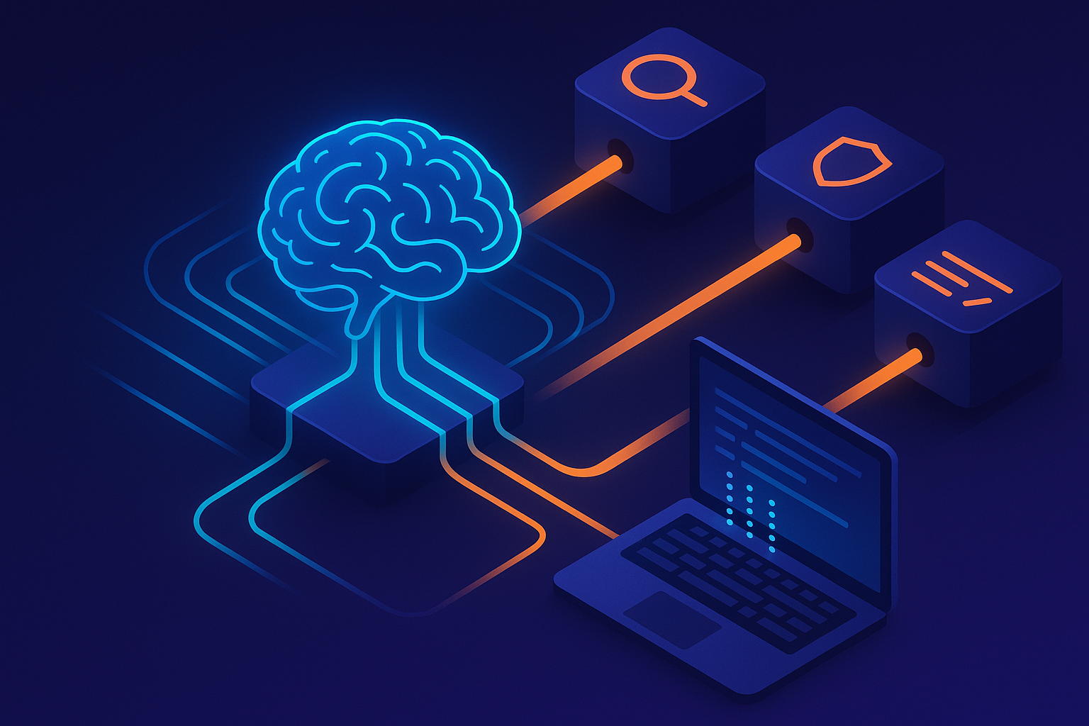 An AI-driven scanning pipeline fanning specialized probes onto an application and returning verified findings
