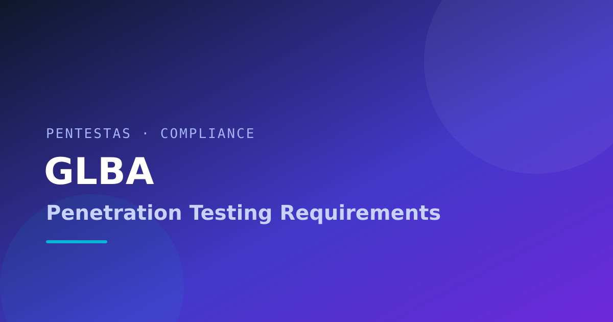 GLBA penetration testing requirements